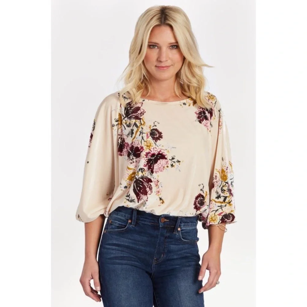 Free People Babe Slouchy Velvet Bodysuit